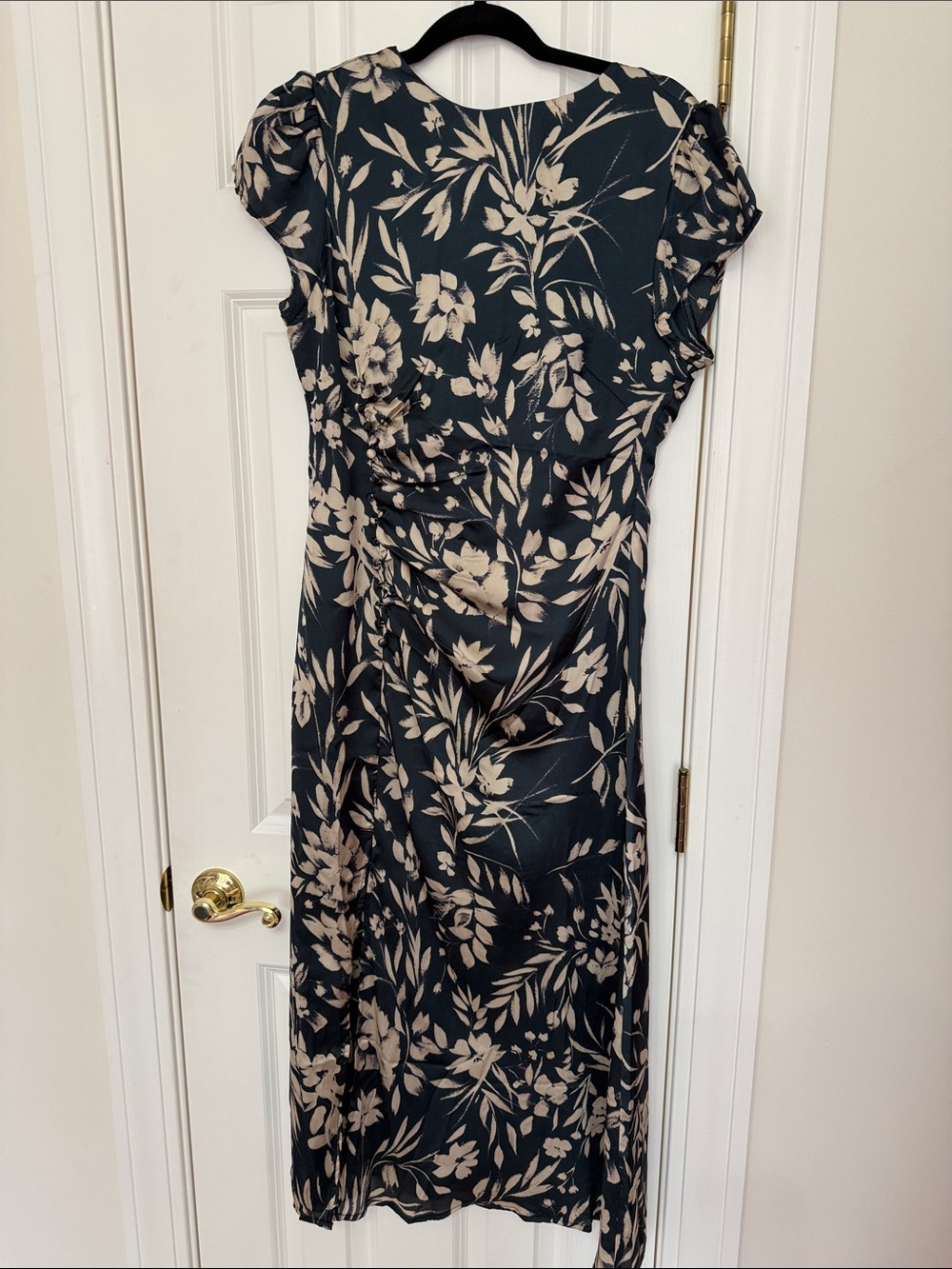 Petal & Pup Navy Dress with Cream Floral Pattern